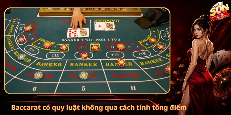 Baccarat có quy luật không qua cách tính tổng điểm