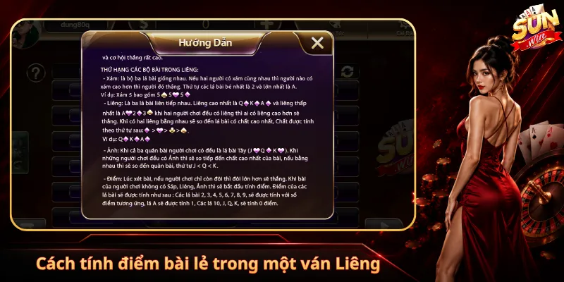 Cách tính điểm bài lẻ trong một ván Liêng