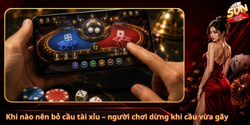 Khi nào nên bỏ cầu tài xỉu – người chơi dừng khi cầu vừa gãy