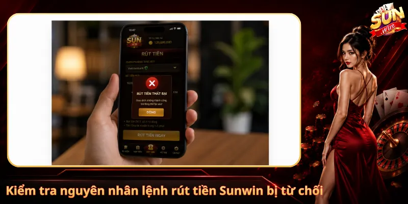 Kiểm tra nguyên nhân lệnh rút tiền Sunwin bị từ chối