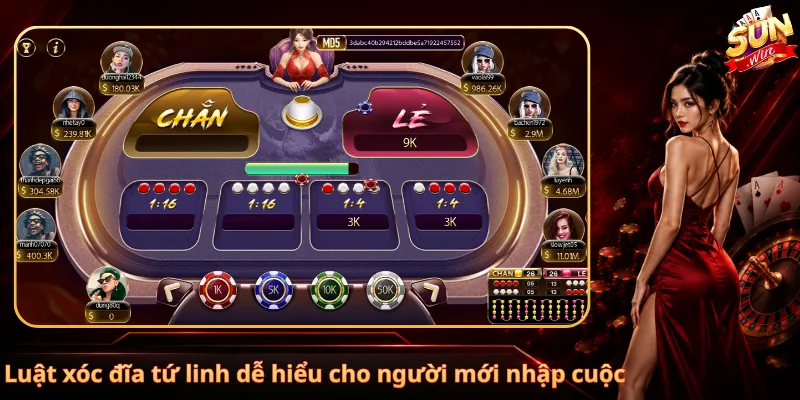 Luật xóc đĩa tứ linh dễ hiểu cho người mới nhập cuộc