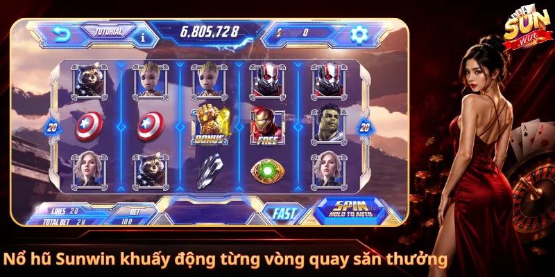 Nổ hũ Sunwin khuấy động từng vòng quay săn thưởng