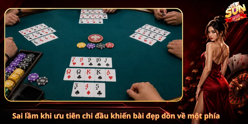 Sai lầm khi ưu tiên chi đầu khiến bài đẹp dồn về một phía