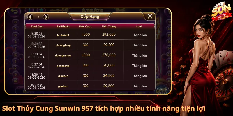 Slot Thủy Cung Sunwin 957 tích hợp nhiều tính năng tiện lợi