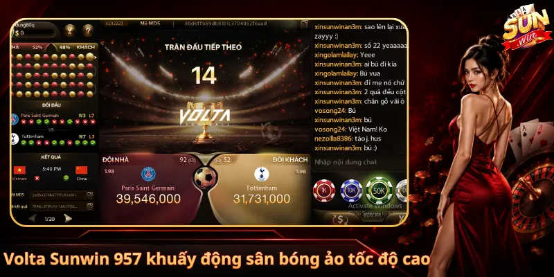 Volta Sunwin 957 khuấy động sân bóng ảo tốc độ cao